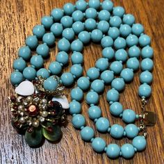 (eBay) Find many great new & used options and get the best deals for Rare Vintage Miriam Haskell turquoise beaded rhinestones bracelet at the best online prices at eBay! Free shipping for many products! Vintage Turquoise Gemstone Beads Jewelry, Vintage Turquoise Round Bead Bracelets, Vintage Blue Beaded Bracelets, Vintage Turquoise Beaded Bracelets, Vintage Jeweled Jewelry With Round Beads, Vintage Gemstone Beads Bracelet, Vintage Polished Beads Bracelet, Vintage Polished Bead Bracelet, Vintage Polished Beads Bracelet Jewelry