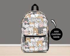 ✨ Related Products ✨ 🎒 Personalized Cute Cat Kawaii Backpack: https://shopsurprisemegifts.etsy.com/listing/1741917012 💄 Personalized Cute Cat Kawaii Pouch Bag: https://shopsurprisemegifts.etsy.com/listing/1756134971 📱Personalized Kawaii Phone Case: https://shopsurprisemegifts.etsy.com/listing/1756164007  Personalized Cute Cat Kawaii Backpack  📚🎁 The Ideal Back-to-School or Gift for Cat Lovers! 🎁📚 😻✨ Embrace Your Love for Felines with Our Cat Faces Collection! ✨😻 🐾🎒 Personalized Cute C Cute School Bags With Cat Design, Kawaii Student Bag With Cat Design, Cat Design Backpack For Back To School, Kawaii Cat Design Bag For Students, Pink Rectangular Backpack With Cat Design, Kawaii Backpack With Cat Design For Students, Kawaii Cat Design Backpack For Students, Back To School Rectangular Backpack With Cat Design, Rectangular Cat Design Backpack For Back To School