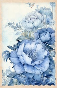 an image of blue flowers on a white background