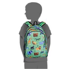 Your child will be the talk of the playground with the Wildkin 15 Inch Kids School Backpack! Eye-catching patterns and a functional design come together to make this backpack for boys and girls a fun addition to your child’s school and travel essentials. Two padded, adjustable shoulder straps and a padded back provide comfort, while the durable top handle is perfect for hanging in a locker before heading to class. We’ve designed our 15 Inch to withstand even the toughest, homework-filled school Casual Standard Backpack With Animal Design, Playful Outdoor Bags For Back To School, Casual Backpack With Animal Design For Back To School, Playful Outdoor Backpack, Playful Green Backpack For Travel, Fun Travel Backpack For Back To School, Back To School Backpack With Animal Design For Students, Student Backpack With Animal Design For Back To School, Back To School Student Backpack With Animal Design