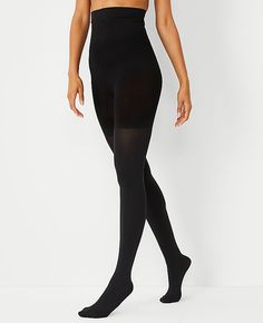 Elevate your wardrobe with the Ann Taylor Opaque High Waist Control Top Tights, a perfect blend of style and comfort. These tights are designed to enhance your silhouette with their high waist and smoothing control top.

- Size: Small
- Color: Black
- Material: 82% Nylon, 18% Spandex (Body); 91% Nylon, 9% Spandex (Leg)
- Gender: Female
- Care Instructions: Hand wash, line dry

Ideal for both formal and casual wear, these tights offer a sleek, opaque finish that pairs effortlessly with your favor Compressive Full-length Tights, Compressive High-cut Leg Elastane Legwear, Compressive High Waist Elastane Tights, High Waist Compressive Elastane Tights, Black Smoothing Elastane Hosiery, Sleek Smoothing Elastane Tights, Sleek Black Smoothing Tights, Compressive Full-length Tights With Wide Waistband, Sleek Full Length Solid Color Tights