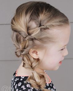 lipped Side Pony! Find the tutorial for this style at the link in bio! It’s much easier than it may look and only took us 10 minutes. Side Pony, Girl Hair Dos, Girls Short Haircuts, Cute Short Haircuts, Hairstyles For Girls, Toddler Hairstyles Girl