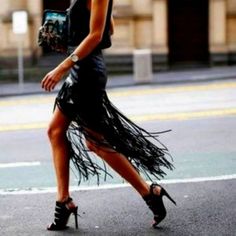 Edgy Bottoms With Fringe For Night Out, Edgy Mini Skirt For Summer Night Out, Chic Fringe Mini Skirt, Chic Fringe Mini Skirt For Party, Edgy Mini Skirt For Summer Parties, Chic Fringe Skirt For Night Out, Edgy Summer Party Skirt, Glamorous Black Summer Skirt, Edgy Summer Skirt For Date Night