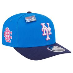 Get ready for the 2024 season with this New York Mets Big League Chew Flavor Pack 9SEVENTY Adjustable Hat from New Era. This stylish New York Mets hat boasts a structured crown and a slightly curved visor for a modern and sleek look. Featuring both MICROERA® anti-microbial and COOLERA® sweat-wicking technologies, this cap will keep you feeling as fresh as you look. With its comfortable stretch sweatband and adjustable fit, the 9SEVENTY is the perfect hat for representing the Mets all season ... Collegiate Blue Baseball Cap With Curved Brim, Blue Collegiate Baseball Cap With Curved Brim, Collegiate Blue Trucker Hat For Baseball Season, Collegiate Blue Baseball Cap With Flat Brim, Collegiate Blue Flat Bill Baseball Cap, Collegiate Blue Hats For Streetwear, Blue Baseball Cap With Flat Brim For Fan Gear, Blue Collegiate Hat With Flat Brim, Blue Collegiate Fitted Hat For Streetwear