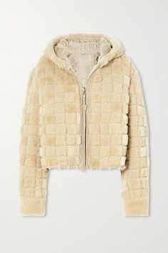 100% lamb shearling. Fur Origin: Spain. Made in Turkey. Professional leather clean only. Front zip closure with long suede pull. Check motif with alternating shaggy and plush fur texture. Unlined, genuine shearling. This item is not available for international export.  Acne Studios Jacket in Beige 100% lamb shearling. Fur Origin: Spain. Made in Turkey. Professional leather clean only. Front zip closure with long suede pull. Check motif with alternating shaggy and plush fur texture. Unlined, genuine shearling. ACNE-WO279. A70110.  About the designer: Acne Studios is a Stockholm-based fashion house with a multidisciplinary approach. Through founder and Creative Director Jonny Johansson’s interest in photography, art, architecture and contemporary culture, an alternative path has been found, Acne Studios Jacket, Modern Tailor, Modern Tailoring, Edgy Woman, Womens Fashion Edgy, Best Face Products, Shearling Jacket, Mr Porter, Casual Jacket