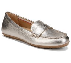 Both stylish and comfortable, these sleek slip-on loafers offer soft cushioned insoles to support your strides. From Naturalizer. Elegant Comfortable Slip-on Flats, Casual Flats With Removable Insole For Business Casual, Spring Business Casual Slip-ons With Cushioned Footbed, Casual Office Flats With Removable Insole, Casual Synthetic Flats For Business Casual, Business Casual Slip-ons With Ortholite Insole And Round Toe, Comfortable Formal Slip-on Loafers, Elegant Spring Slip-ons With Ortholite Insole, Cushioned Slip-on Flats For Business Casual