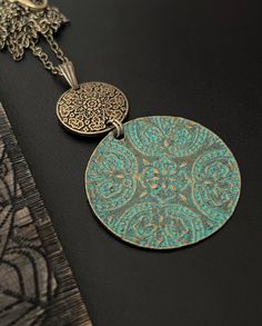 20 inches Chain  Patina Disc Charm  Boho Necklace, Ethnic Style Necklaces, Disc Pendant Necklaces, Patina Charms, Statement Necklaces, Bohemian Necklaces, Antique Gold Necklace Bohemian Round Long Necklace Gift, Bohemian Long Round Necklace Gift, Bohemian Long Round Necklace For Gift, Bohemian Long Round Necklace As Gift, Bohemian Bronze Pendant Jewelry, Bohemian Style Long Round Necklace Gift, Bronze Bohemian Pendant Jewelry, Bohemian Metal Necklace Nickel Free, Nickel Free Bohemian Necklace For Festivals