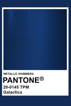 metallic shimer's pantone 20 - 045 tpm galactic blue poster