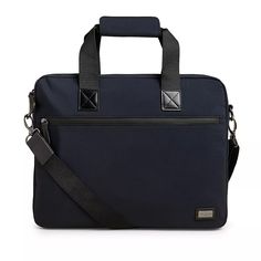 Product Details 34cm Drop Adjustable, Removable Shoulder Strap, 10cm Drop Handle Dimensions: 12"H X 15.6"W X 2"D External Pocket Zip Closure Signature Details Lined Polyamide; Lining: Polyester Imported Web Id: 3751694 Blue Rectangular Laptop Bag For On-the-go, Blue Business Briefcase With Top Carry Handle, Blue Rectangular Briefcase With Top Carry Handle, Blue Business Satchel With Top Carry Handle, Blue Satchel With Removable Pouch For Business, Business Blue Satchel With Removable Pouch, Blue Business Bag With Top Carry Handle, Blue Business Bags With Top Carry Handle, Business Blue Bags With Top Carry Handle