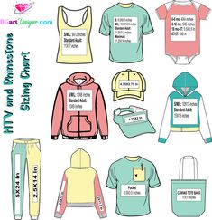 an image of various clothing and accessories for children to wear on the beach or in the water