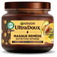 Masque Cheveux Remède Nutrition Intense Cheveux Bouclés Avocat Karité Ultra Doux Le Pot De 340ml