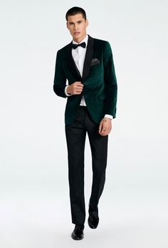 The perfect Custom Suit in Harford Velvet Emerald Tuxedo fabric. Shop a wide selection of Custom Suits, blue suits, gray suits, black suits & more at INDOCHINO. FREE Shipping on orders over $150. Wedding Guest Outfit Men, Velvet Dinner Jacket, Custom Tuxedo, Green Tuxedo, Bridal Jacket, Dinner Jacket, Velvet Suit, Green Suit, Custom Suit