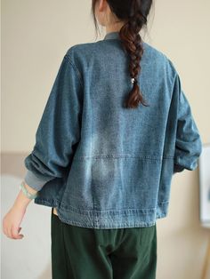 Details: Gender: Women Item Type: Jacket Material: Denim Pattern Type: Solid Season: Spring, Autumn Style: Leisure, Daily, Retro Occasion: Going Out, Daily Size: M Length: 58.00 - 62.00 cm/ 22.83 - 24.41 " Bust: 127.00 cm/ 50.00 " Cuff: 17.00 cm/ 6.69 " Hem: 111.00 cm/ 43.70 " Size: L Length: 59.00 - 63.00 cm/ 23.23 - 24.80 " Bust: 128.00 cm/ 50.39 " Cuff: 18.00 cm/ 7.09 " Hem: 112.00 cm/ 44.09 " Size: XL Length: 60.00 - 64.00 cm/ 23.62 - 25.20 " Bust: 129.00 cm/ 50.79 " Cuff: 19.00 cm/ 7.48 " H Denim Pattern, Outwear Coat, Denim Patterns, Autumn Casual, Autumn Style, Fall Coat, Jean Top, Baseball Jacket, Casual Fall