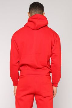 Available In Black, Heathered Grey, White, Navy, Red, Orange, Pink And Blue Hood With Drawstring Long Sleeve Kangaroo Pocket Ribbing On Cuffs And Hem Female Model Is Wearing Size Medium 80% Cotton 20% Polyester Imported | Mens Tyson Hoodie in Red size Medium by Fashion Nova Sporty Outfits Men, Winter Leather Jackets, Hoodies Men Style, Tracksuit Men, Mens Winter Coat, Hoodie Outfit, Sporty Outfits, Mens Fleece, Warm Jacket