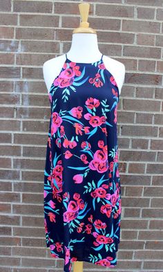 Roses Are Red Dress | Calypso Boutique Roses Are Red, Red Roses, Red Dress, Halter Dress, Neck Dress, High Neck Dress, High Neck, Roses, Boutique