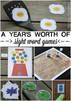 a year's worth of sight word games