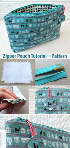 the zipper pouch is made out of fabric