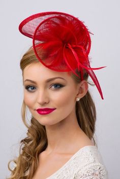 "Victoria" Red Twist FascinatorStunning from every angle. This mesh twist fascinator has a look that’s both daring and elegant. This statement-making fascinator headband rises to the occasion with a twist mesh base, fluffy bouquet of flighty feathers all on an easy to wear headband with precision placement. This is a modern twist on the loved fascinator.- Light weight- Attached to headband for easy wear- Comes in several other bold colors Red Hat Society, Hat Headband, Couture Hats, Tea Party Hats, Fascinator Headband, Elegant Hats, Kentucky Derby Hats, Fascinator Hat, Classic Hats