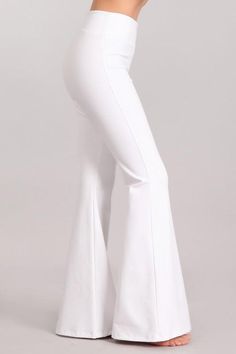 White Flare Pants, Bell Pants, White Flares, Ponte Fabric, Bell Bottom Pants, Plus Size Pants, Black Long Sleeve Dress, Long Black Dress, Spring Summer Dress