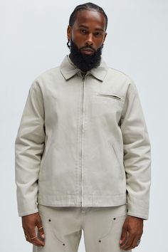 Available In Off White. Fold Down Collar Front Zipper Closure Self: 100% Cotton Lining: 100% Polyester Pair With Alexander Utility Zip Work Jacket Pair with Alexander Double Knee Utility Overalls Pair With Alexander Utility Shorts Pair With Alexander Utility Overalls Alexander Utility Chore Jacket Imported | Mens Alexander Utility Canvas Zip Work Jacket in Off White size 3XL by Fashion Nova Utility Overalls, Off White Fashion, Utility Shorts, Mens Jackets Casual, Work Jacket, Chore Jacket, Work Jackets, White Fashion, Casual Jacket