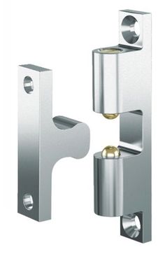 an image of a metal door handle on a white background