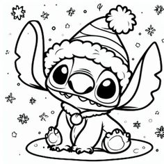 Christmas Stitch Coloring Pages, Stitch Noel, Grinch Coloring Pages, Disney Coloring Sheets, Kids Christmas Coloring Pages, Christmas Colouring Pages, Stitch Coloring Pages, Free Christmas Coloring Pages, Christmas Coloring Sheets