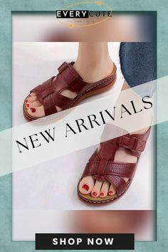 Women Shoes Artificial Leather Women Sandlas Wedge Shoes Bohemian Low Heels Women Slippers Ladies Sandals Femmes Chaussures Brown Toe Post Wedge Sandals, Artificial Leather, Wedge Shoes, Womens Slippers, Low Heels, Leather Women, Womens Sandals, Wedges, Shop Now