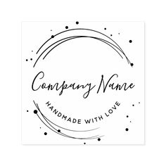 the logo for company name handmade with love