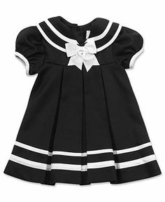 Rare Editions Baby Dress, Baby Girls Nautical Sailor Dress with Hat - Kids Baby Girl (0-24 months) - Macy's Girl Hats, Nautical Dress, Sailor Dress, Dress Girl, Trendy Baby, Dress Girls, Sewing Gifts