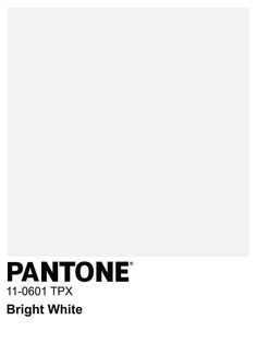 pantone's bright white paint is shown in this image