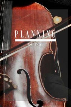 an image of a violin with the words planning music on it's front cover