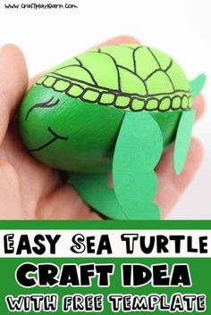 an easy sea turtle craft with free template