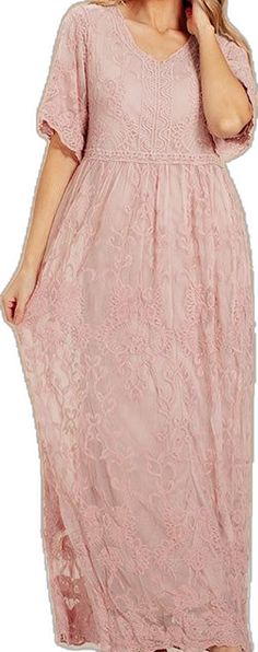 Delicate Lace Dress For Spring Prom, Spring Prom Dress With Delicate Lace, Spring Prom Lace Dress With Delicate Lace, Spring Bridesmaid Maxi Lace Dress, Pink Delicate Lace Dress For Spring, Spring Pink Delicate Lace Dress, Bridesmaid Maxi Lace Dress With Lace Trim, Pink Spring Lace Dress With Delicate Details, Pink Lace Dress For Prom Season