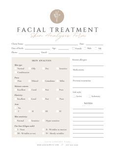 Facial Forms Skin Care, Facial Client Consultation Form, Express Facial Bar, Mobile Facial Business, Esthetician Facial Products, Facial Consultation Form, Esthetician Policies, Facial Service Menu Ideas, Facial Intake Form