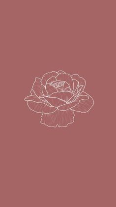 a drawing of a rose on a red background