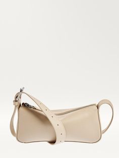 Plain mini leather bag - White | ZARA United States Trendy Leather Pouch Baguette Bag, Soft Leather Baguette Bag For On-the-go, Leather Baguette Bag With Adjustable Strap And Double Handle, Zara Crossbody Shoulder Bag For Travel, Chic Leather Crossbody Baguette Bag, Zara Shoulder Bag With Detachable Strap For Travel, Beige Leather Baguette Bag With Double Handle, Zara Crossbody Shoulder Bag For On-the-go, Zara Bag With Adjustable Strap For On-the-go