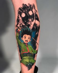 Anime Tattoo Artist, Hunter Tattoo, Body Tattoo Design, Yoshihiro Togashi, Gon Freecss, Anime Tattoo, New School Tattoo, Lip Tattoos, Tattoo Sleeve Designs