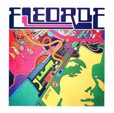 an advertisement for fierof featuring a man's face and colorful lines on it