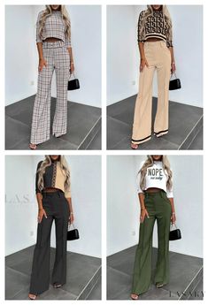 Lasaky – Olive Green Casual Print Solid Basic Two-Piece Set with O-Neck and Half Sleeves – Lasaky Fashion Boutique Stretch V-neck Workwear Sets, Stretch V-neck Sets For Workwear, Stretch Summer Workwear Sets, Two Piece Sets, Half Sleeves, Fashion Boutique, Olive Green, Two Piece, Cute Outfits