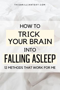 Do you sometimes have trouble falling asleep? This affects pretty much all of us from time to time. However, it can be inconvenient and the sleep deprivation can prevent us from feeling and functioning our best during the day. Often (but not always), not being able to sleep is a result of an overactive mind. Thankfully, there are many psychological tricks that can help to calm your mind. I’m about to show you how to trick your brain into falling asleep, using 12 methods that have worked for me. How To Sleep Instantly, Insomnia Remedies Falling Asleep, How To Fall Asleep Quickly, Falling Asleep Tips, Help Falling Asleep, Psychological Tricks, Ways To Fall Asleep, Fall Asleep Instantly, When You Cant Sleep