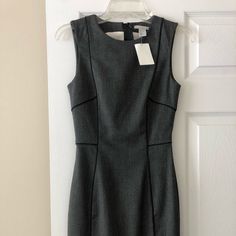 Grey Professional Dress From H&M. Size 2. New With Tags! Fitted Sleeveless H&m Midi Dress, Fitted Sleeveless Midi Dress From H&m, Fitted Sleeveless Midi Dress By H&m, Sleeveless Fitted Midi Dress From H&m, Fitted Knee-length Midi Dress By H&m, Fitted Knee-length H&m Midi Dress, Fitted Knee-length Midi Dress H&m, Formal Fitted Midi Dress By H&m, H&m Fitted Lined Dress