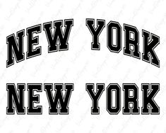 new york black and white letters