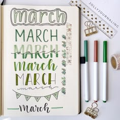 Calendar Writing Ideas, March Dot Journal Ideas, March Calendar Doodles, March Whiteboard Ideas, Journal Ideas March, March Planner Ideas