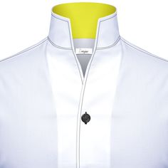 High Open Collar Full Sleeves Shirt Tailor-Made On Order shirt 𝘈 𝘩𝘪𝘨���𝘩 𝘤𝘰𝘭𝘭𝘢𝘳 𝘴𝘩𝘪𝘳𝘵 𝘪𝘴 𝘢 𝘤𝘭𝘢𝘴𝘴𝘪𝘤 𝘢𝘯𝘥 𝘵𝘪𝘮𝘦𝘭𝘦𝘴𝘴 𝘴𝘵𝘺𝘭𝘦 𝘵𝘩𝘢𝘵 𝘢𝘥𝘥𝘴 𝘢 𝘵𝘰𝘶𝘤𝘩 𝘰𝘧 𝘴𝘰𝘱𝘩𝘪𝘴𝘵𝘪𝘤𝘢𝘵𝘪𝘰𝘯 𝘵𝘰 𝘢𝘯𝘺 𝘰𝘶𝘵𝘧𝘪𝘵. 𝘛𝘩𝘪𝘴 𝘴𝘵𝘺𝘭𝘦 𝘧𝘦𝘢𝘵𝘶𝘳𝘦𝘴 𝘢 𝘤𝘰𝘭𝘭𝘢𝘳 𝘵𝘩𝘢𝘵 𝘴𝘵𝘢𝘯𝘥𝘴 𝘶𝘱 𝘢𝘯𝘥 𝘦𝘯𝘤𝘪𝘳𝘤𝘭𝘦𝘴 𝘵𝘩𝘦 𝘯𝘦𝘤𝘬, 𝘱𝘳𝘰𝘷𝘪𝘥𝘪𝘯𝘨 𝘢 𝘳𝘦𝘧𝘪𝘯𝘦𝘥 𝘢𝘯𝘥 𝘱𝘰𝘭𝘪𝘴𝘩𝘦𝘥 𝘭𝘰𝘰𝘬. 𝘐𝘵'𝘴 𝘢 𝘷𝘦𝘳𝘴𝘢𝘵𝘪𝘭𝘦 𝘱𝘪𝘦𝘤𝘦 𝘰𝘧 𝘤𝘭𝘰𝘵𝘩? Band Collar Shirt Men Outfit, High Collar Shirts, V Neck Collar, Stand Collar Shirt, Collarless Shirt, Simply Dress, Chinese Collar, White Men, Men Shirt