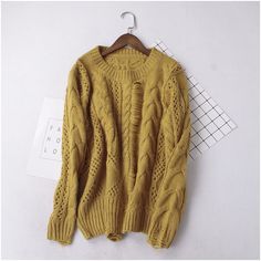 Newsuper Warm Cozy Pattern Sweater Yellow Soft Knit Sweater For Spring, Trendy Yellow Soft Knit Sweater, Spring Yellow Soft Knit Sweater, Casual Yellow Soft Knit Sweater, Casual Mustard Knit Sweater, Yellow Knitted Crew Neck Sweater, Winter Yellow Cable Knit Sweater, Yellow Crew Neck Sweater For Winter, Casual Knitted Mustard Sweater