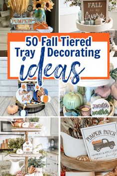 fall themed tray decorating ideas