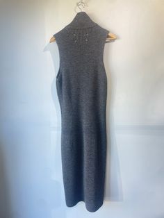 Maison Martin Margiela Grey Tweed Knit Bodycon Dress. Zipper runs up the entire front of the dress! Super sexy for a knit! Marked size 1, made in Italy. Fits many, stretchy. Dry clean only. 100% non-itchy wool. Approximate Measurements:Arm to arm: 18" Length: 47" Fitted Textured Knit Sweater Dress, Fitted Sleeveless Textured Knit Dress, Grey Sleeveless Sweater Dress, V-neck Textured Knit Sweater Dress, Knit Bodycon Dress, Italy Fits, Gray Long-sleeved Knitted Sweater Dress, Grey Tweed, Knitted Bodycon Dress