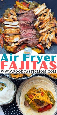 air fryer fajitas are an easy and delicious way to use up leftover tortillas