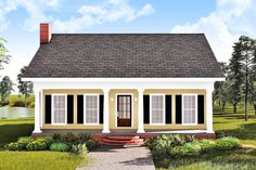 Country Cottage with Great Master Bedroom - 2588DH | Architectural Designs - House Plans Cottage Flooring, Vacation House Plans, Southern House Plan, Colonial House Plans, Built In Pantry, Cottage Style House Plans