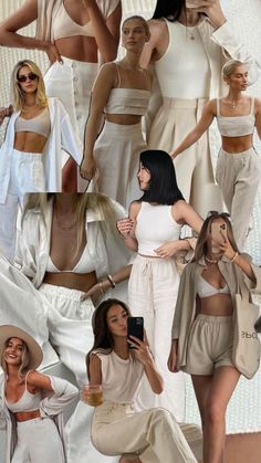 Collage of neutral chic, vanilla girl outfits for women Casual Beach Outfit Simple, Linen Beach Outfits, Australia Summer Outfits, Vanilla Girl Outfits, Minimalist Bachelorette, Chic Outfit Casual, Casual Beach Outfit, Outfits Neutral, Nude Outfits